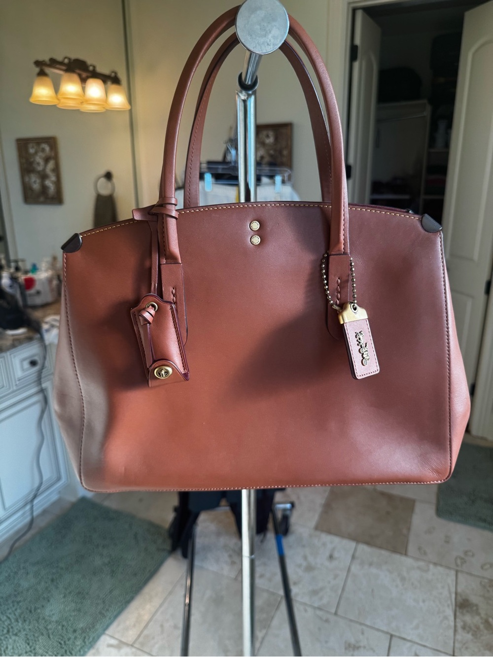 NWTS Coach 1941 Saddle COPPER CARRYALL Purse